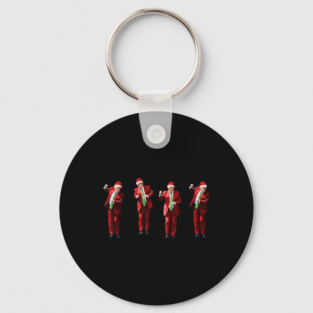 Chaveiro Engraçado Trump Dance Papai Noel Natal (Frente)