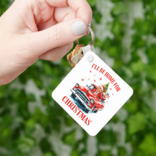 Chaveiro Engraçado Trump Santa Hat Eu estarei em casa no Na