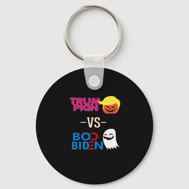 Chaveiro Engraçado Trumpkin Vs Boo Biden Design Classe Hall (Frente)