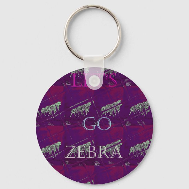Chaveiro Engraçado Vamos Zebra Hakuna Matata motif Design C (Frente)