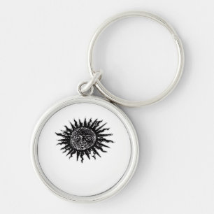 Chaveiro Engrenagem ao Sol Medieval - Estética Whimsigoth -