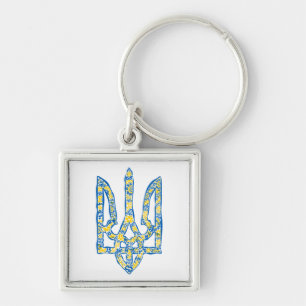 Chaveiro Énica nacional ucraniana emblem trident trizub