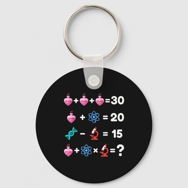 Chaveiro Enigma de Matemática de Ciência do Vale do Amor Qu (Frente)