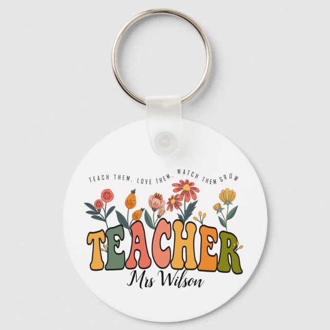 Chaveiro Ensinem-Os A Olharem. Professor Personalizado (Frente)