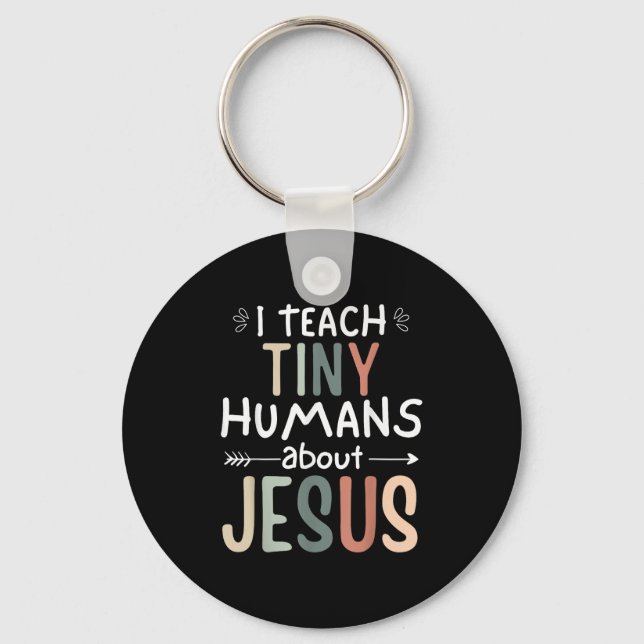 Chaveiro Ensino Humanos Pequenos Sobre Jesus Professora No  (Frente)