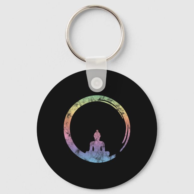 Chaveiro Enso, Zen, Círculo, Símbolo Budismo Buda Meditação (Frente)