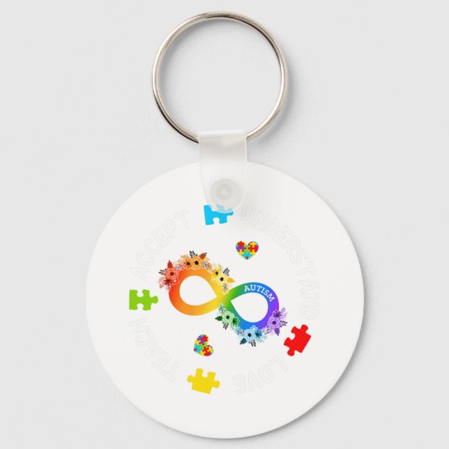 Chaveiro Entender o conceito de consciência sobre o amor (Frente)