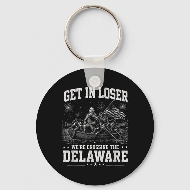 Chaveiro Entre Em Estamos Atravessando O Delaware Engraçado (Frente)