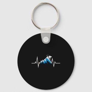 Chaveiro Entusiasta de Skiting Heartbeat de Esqui Alpino