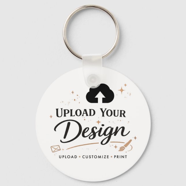 Chaveiro Envie Seu Logotipo de Design Personalizado (Frente)