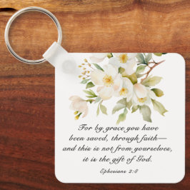 Chaveiro Ephesianos 2:8 Por Grace, você foi salva de Bíblia