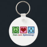 Chaveiro Epidemiologista Epidemiologia do Amor pela Paz<br><div class="desc">Um belo presente de Natal epidemiologista que apresenta um sinal de paz,  coração e um círculo de pessoas para representar o ramo da medicina que estuda doenças e saúde para determinar fatores de doenças e prevenção. Epidemiologia Do Amor Pela Paz.</div>