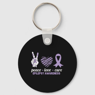 Chaveiro Epilepsia Consciência Paz Amor Curto Fita