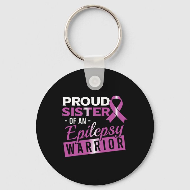 Chaveiro Epilepsia Consciência Roxa Irmã Orgulhosa da Epile (Frente)