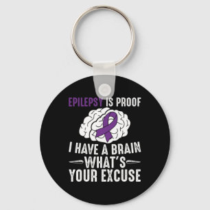 Chaveiro Epilepsia é prova de que eu tenho um cérebro O que