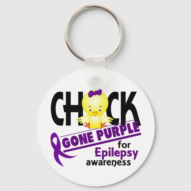 Chaveiro Epilepsia Pintinho Púrpura 2 (Frente)