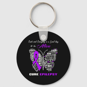 Chaveiro Epilepsia Sensibilização Borboletas Púrpuras