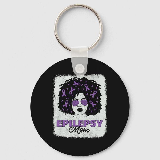 Chaveiro Epilepsia Sensibilização Mãe Mulheres Afro-America (Frente)