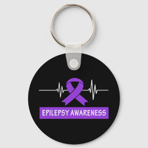 Chaveiro Epilepsia Sensibilização Roxo Batimentos Cardíacos