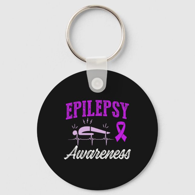 Chaveiro Epilepsy Awareness Epileptic Warrior Survivor 25  (Frente)