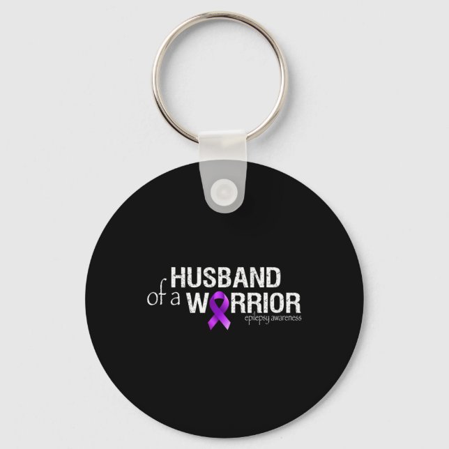 Chaveiro Epilepsy Awareness Month Husbynd Of A Warrior Purp (Frente)