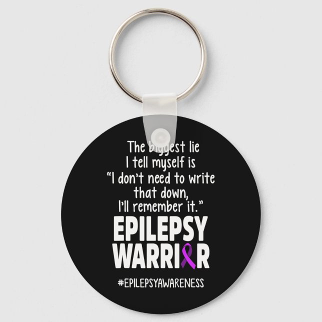Chaveiro Epilepsy Awareness Write It Epileptic Warrior Surv (Frente)