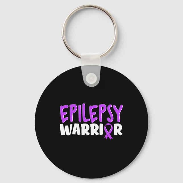 Chaveiro Epilepsy Warrior Kids Purple Ribbon Sensibilização (Frente)