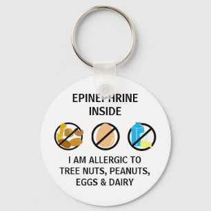 Chaveiro Epinefrina da alergia da leiteria do ovo da porca