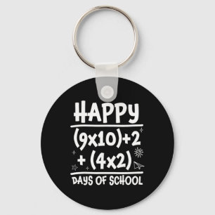 Chaveiro Equação de matemática escolar de 100 dias felizes