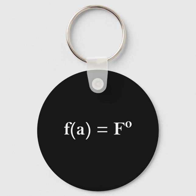 Chaveiro Equação Matemática Fafo Piada Camisa Professor de  (Frente)