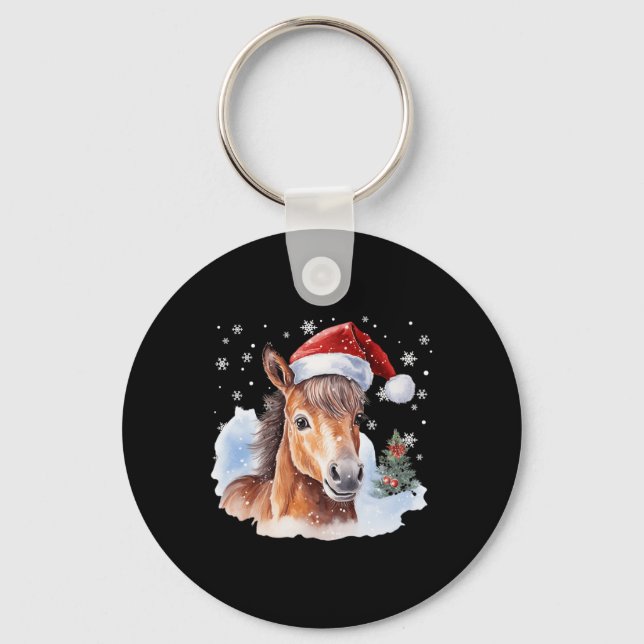 Chaveiro Equestre Equestrian Cavalo Santa Hat Equest (Frente)