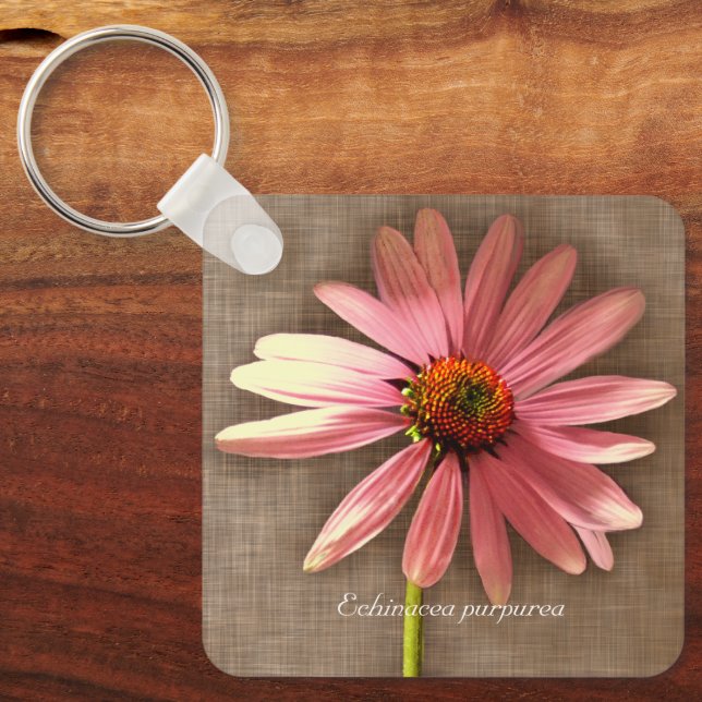Chaveiro Equinácea Flor de Cone Roxo Echinacea purpurea (Frente)