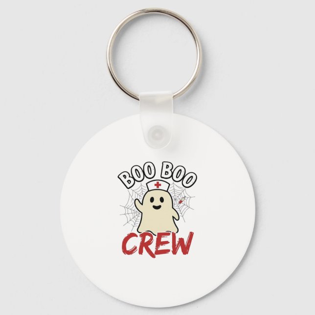 Chaveiro Equipe Boo Boo Enfermeira de Halloween Fantasma De (Frente)