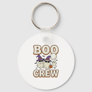 Chaveiro Equipe Boo Fantasma Halloween Design Vetorial Vint