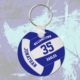 Chaveiro equipe branca azul de voleibol masculino