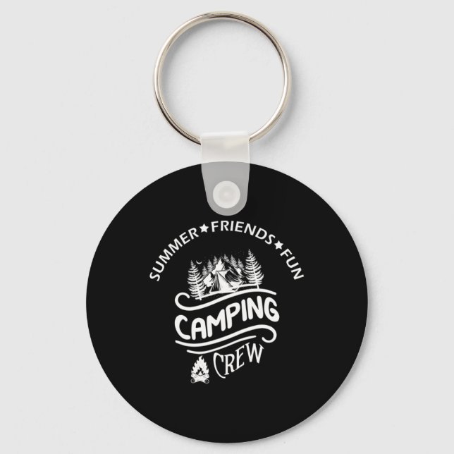 Chaveiro Equipe de Acampamento de Férias de Verão (Frente)