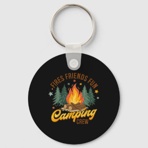 Chaveiro Equipe de Acampamento Divertido de Fogo Amigos Ver