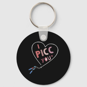 Chaveiro Equipe de Acesso Vascular Picc Heart Valentine Pic