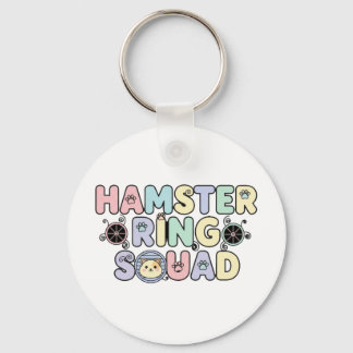 Chaveiro Equipe de Anel de Hamster Fofo Design Pastel