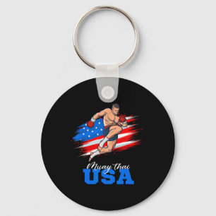 Chaveiro Equipe de Apoio Muay Thai EUA Bandeira Americana K