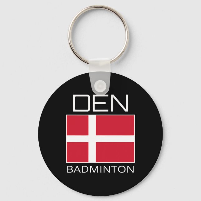 Chaveiro Equipe de Badminton da Dinamarca Atleta Dinamarquê (Frente)