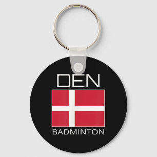 Chaveiro Equipe de Badminton da Dinamarca Atleta Dinamarquê