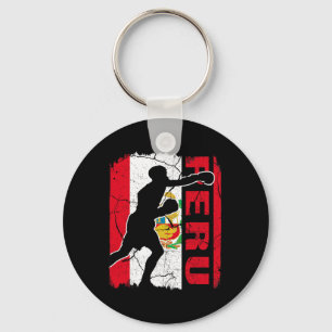 Chaveiro Equipe de boxe peruana - Luvas de boxe de bandeira