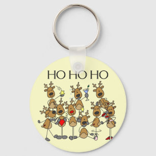 Chaveiro Equipe de Camisetas de renas e presentes