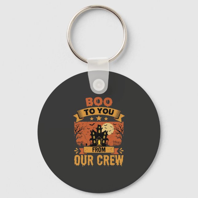 Chaveiro Equipe de Casa Assombrada de Boo To You no Hallowe (Frente)