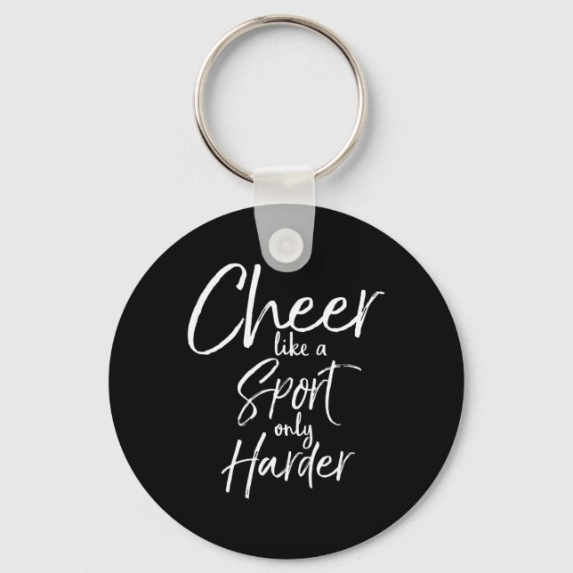 Chaveiro Equipe de Cheerleading Combinando Gritos Como Um E (Frente)