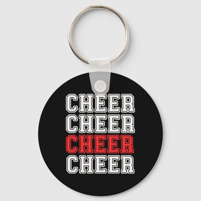 Chaveiro Equipe de Cheerleading Torcendo para Garota da Equ (Frente)