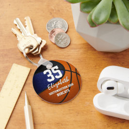 Chaveiro Equipe de esportes de crianças negras azuis dá bas