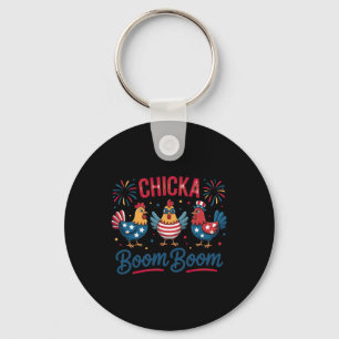 Chaveiro Equipe de Frango Chicka Boom Boom Patriota 4 de Ju