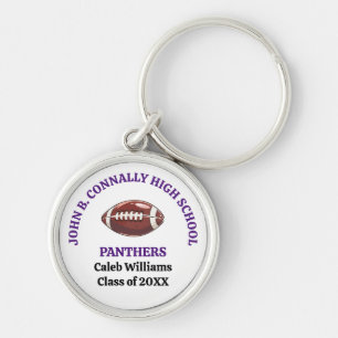 Chaveiro Equipe de Futebol do Ensino Médio Roxo Personaliza